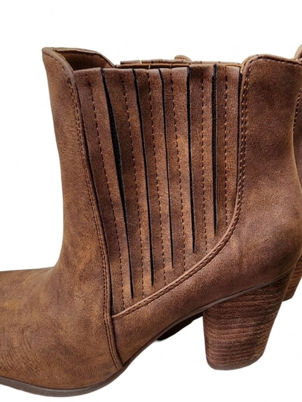 Brown Women's Ankle Boots - Classic Western-Style Heel
